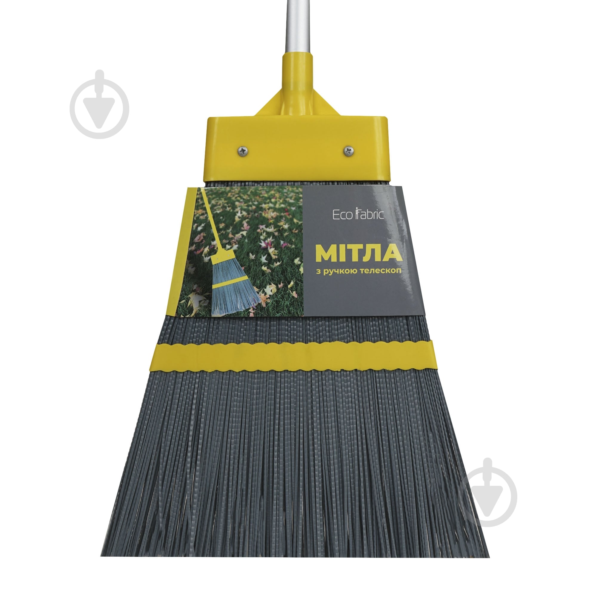 Метла с ручкой телескоп 93-130см Eco Fabric желтый EF-0048 - фото 5