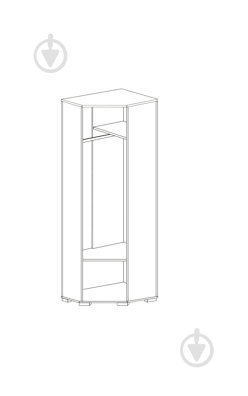 Шкаф SOKME Вива угловой ясень шимо темный/ясен шимо светлый - фото 2