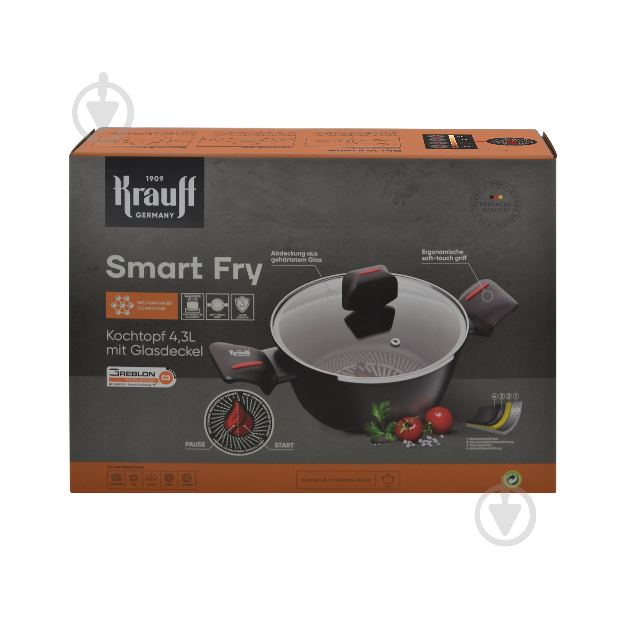 Кастрюля Krauff Smart Fry 4,3 л 25-45-160 - фото 3 Кастрюля Krauff Smart Fry 4,3 л 25-45-160 - фото 3