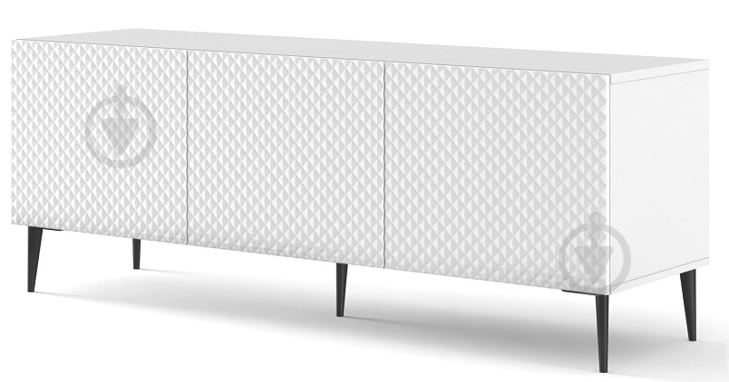 Тумба під ТВ BIM Furniture Ravenna 3д 1500x560x420 мм чорний/білий (RAVENNA_C_DIAMOND_MDF_HG_TV_ST) - фото 1 Тумба під ТВ BIM Furniture Ravenna 3д 1500x560x420 мм чорний/білий (RAVENNA_C_DIAMOND_MDF_HG_TV_ST) - фото 1