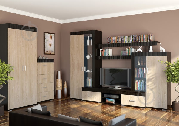 Стенка Марк SOKME венге/дуб родос - фото 3 Стенка Марк SOKME венге/дуб родос - фото 3