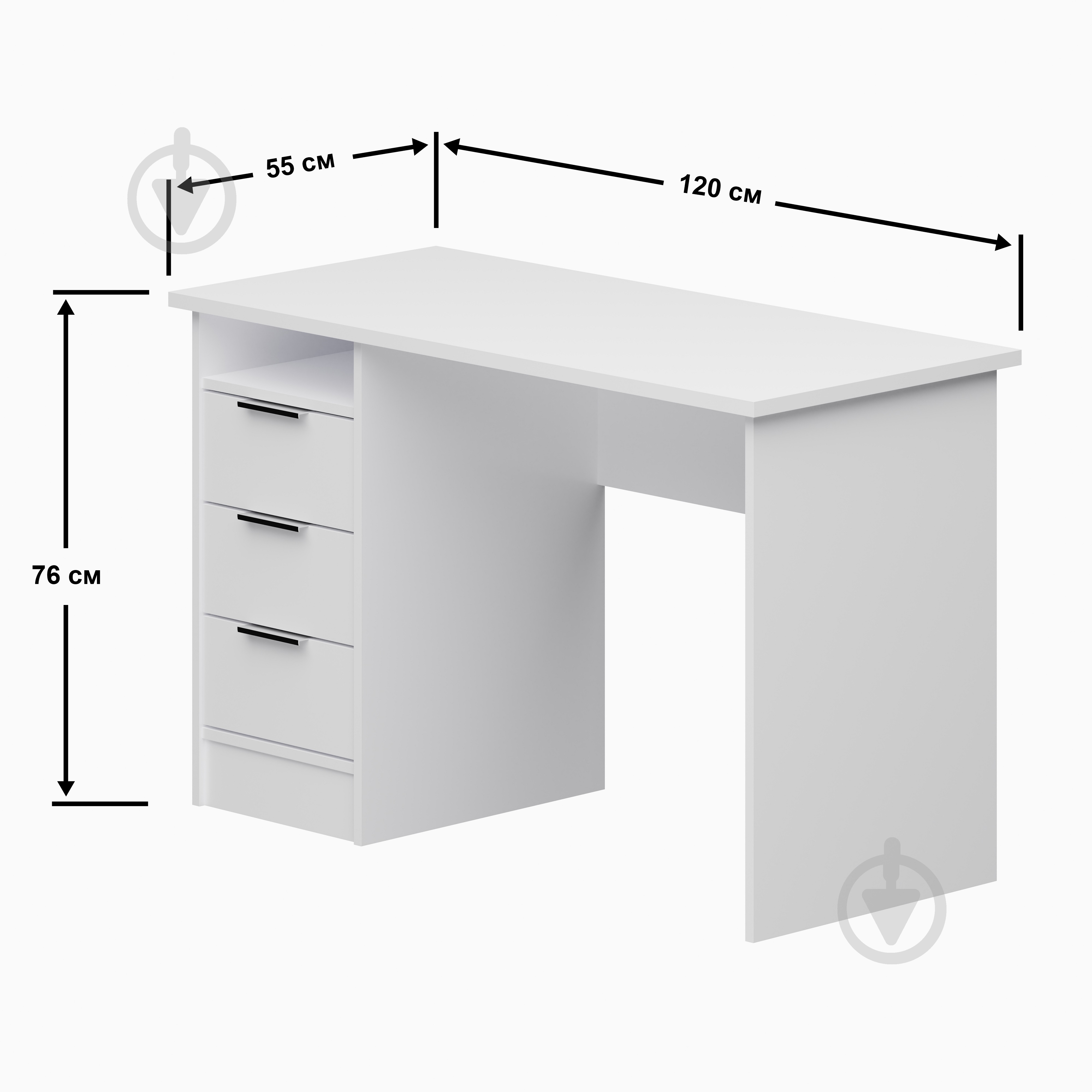 Стол письменный SOKME Студент белый - фото 3