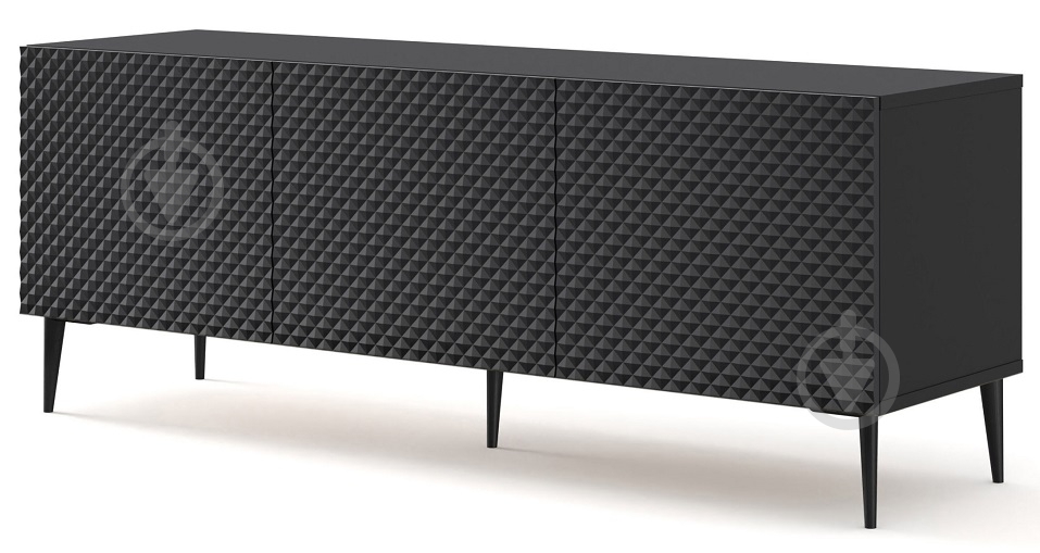 Тумба під ТВ BIM Furniture Ravenna 3д 1500x560x420 мм чорний(RAVENNA_C_DIAMOND_MDF_HG_TV_ST) - фото 1
