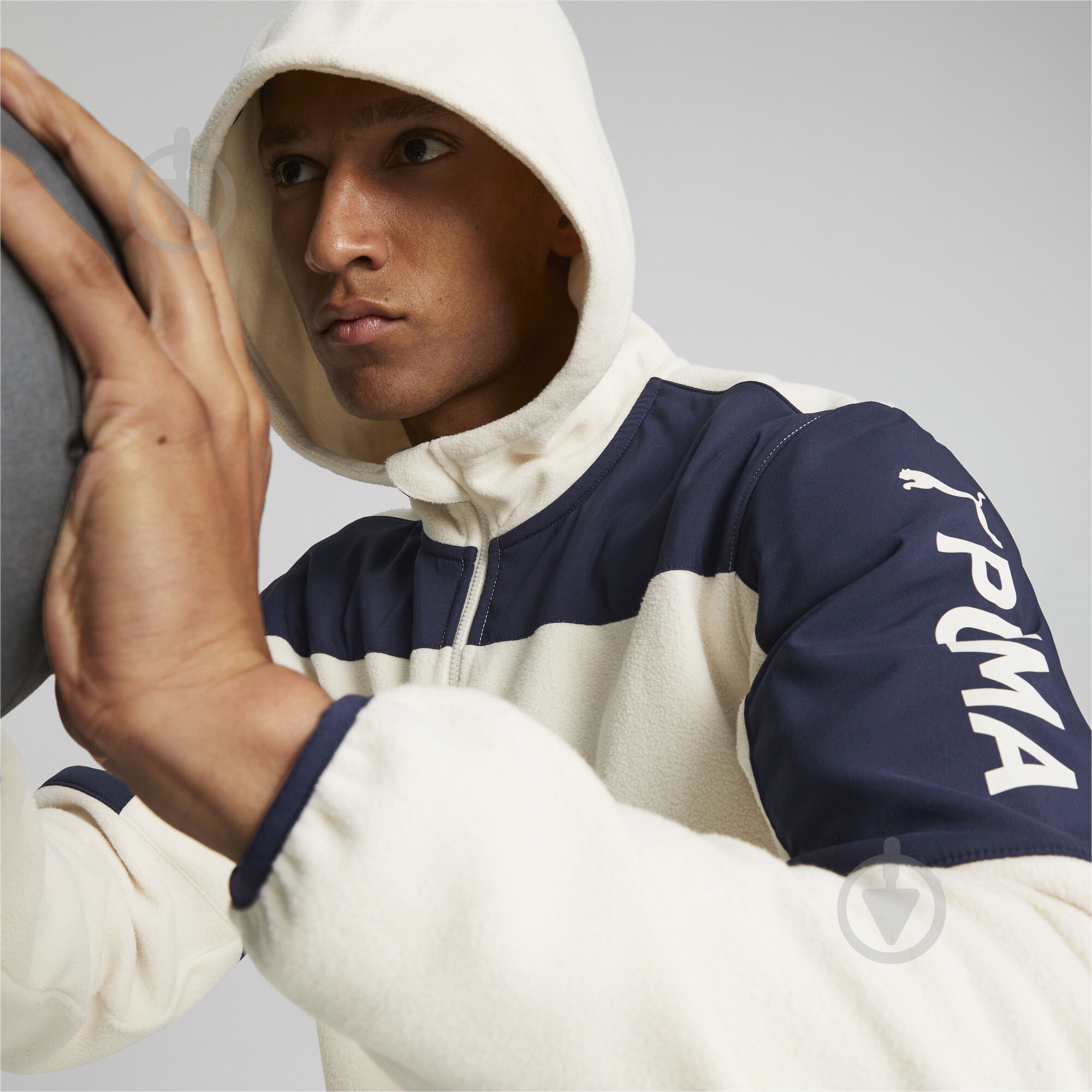 Джемпер Puma PUMA FIT HYBRID POLAR FLEECE/WOVEN JACKET 52389187 р.S синий - фото 5