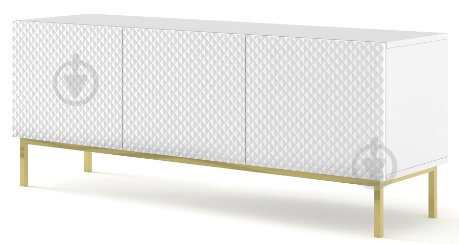 Тумба під ТВ BIM Furniture Ravenna 3д 1500x580x420 мм золотий/білий (RAVENNA_C_DIAMOND_MDF_HG_TV_ST) - фото 1 Тумба під ТВ BIM Furniture Ravenna 3д 1500x580x420 мм золотий/білий (RAVENNA_C_DIAMOND_MDF_HG_TV_ST) - фото 1