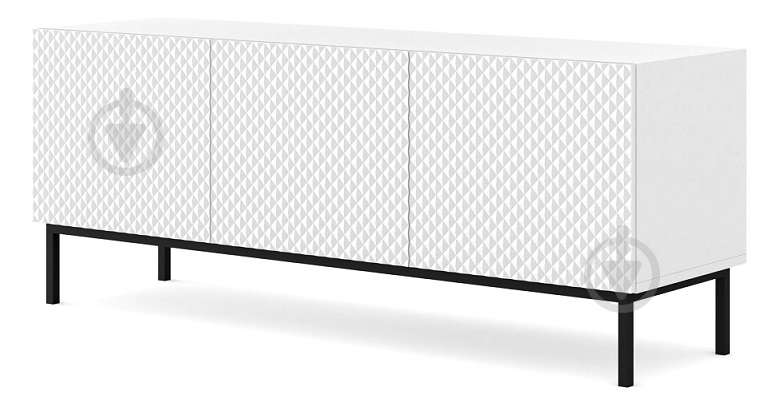 Тумба під ТВ BIM Furniture Ravenna 3д 1500x580x420 мм чорний/білий (RAVENNA_C_DIAMOND_MDF_HG_TV_ST) - фото 1 Тумба під ТВ BIM Furniture Ravenna 3д 1500x580x420 мм чорний/білий (RAVENNA_C_DIAMOND_MDF_HG_TV_ST) - фото 1