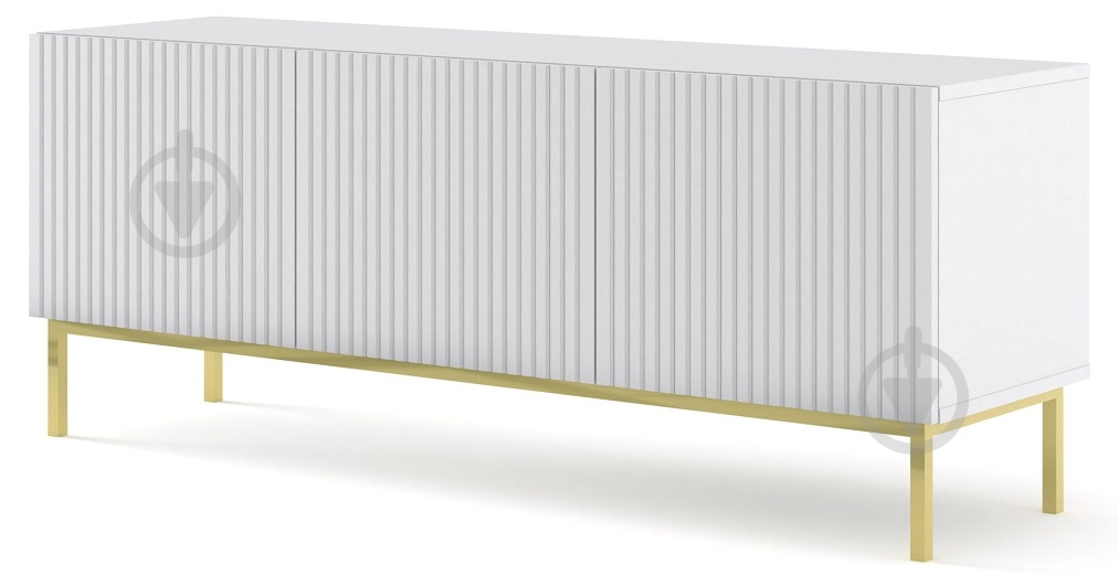 Тумба під ТВ BIM Furniture Ravenna 3д 1500x580x420 мм золотий/білий матовий (RAVENNA_B_FOILED_MDF_TV_STAND_) - фото 1 Тумба під ТВ BIM Furniture Ravenna 3д 1500x580x420 мм золотий/білий матовий (RAVENNA_B_FOILED_MDF_TV_STAND_) - фото 1