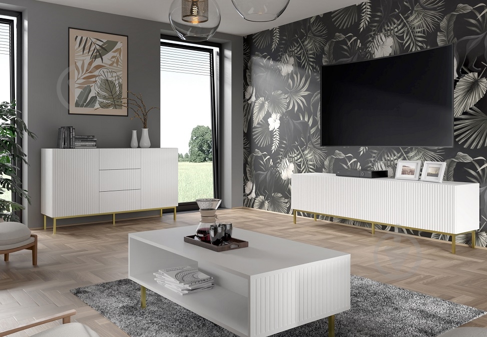 Тумба під ТВ BIM Furniture Ravenna 3д 1500x580x420 мм чорний матовий/білий матовий (RAVENNA_B_FOILED_MDF_TV_STAND_) - фото 6 Тумба під ТВ BIM Furniture Ravenna 3д 1500x580x420 мм чорний матовий/білий матовий (RAVENNA_B_FOILED_MDF_TV_STAND_) - фото 6