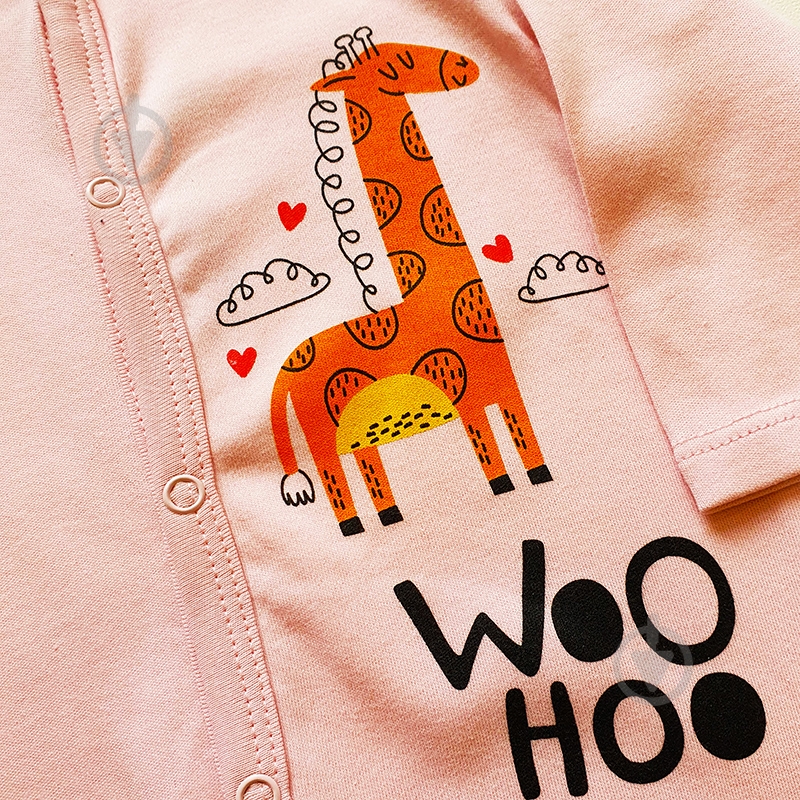 Человечек для девочки Colibri р.68 розовый с рисунком G3084 - фото 2