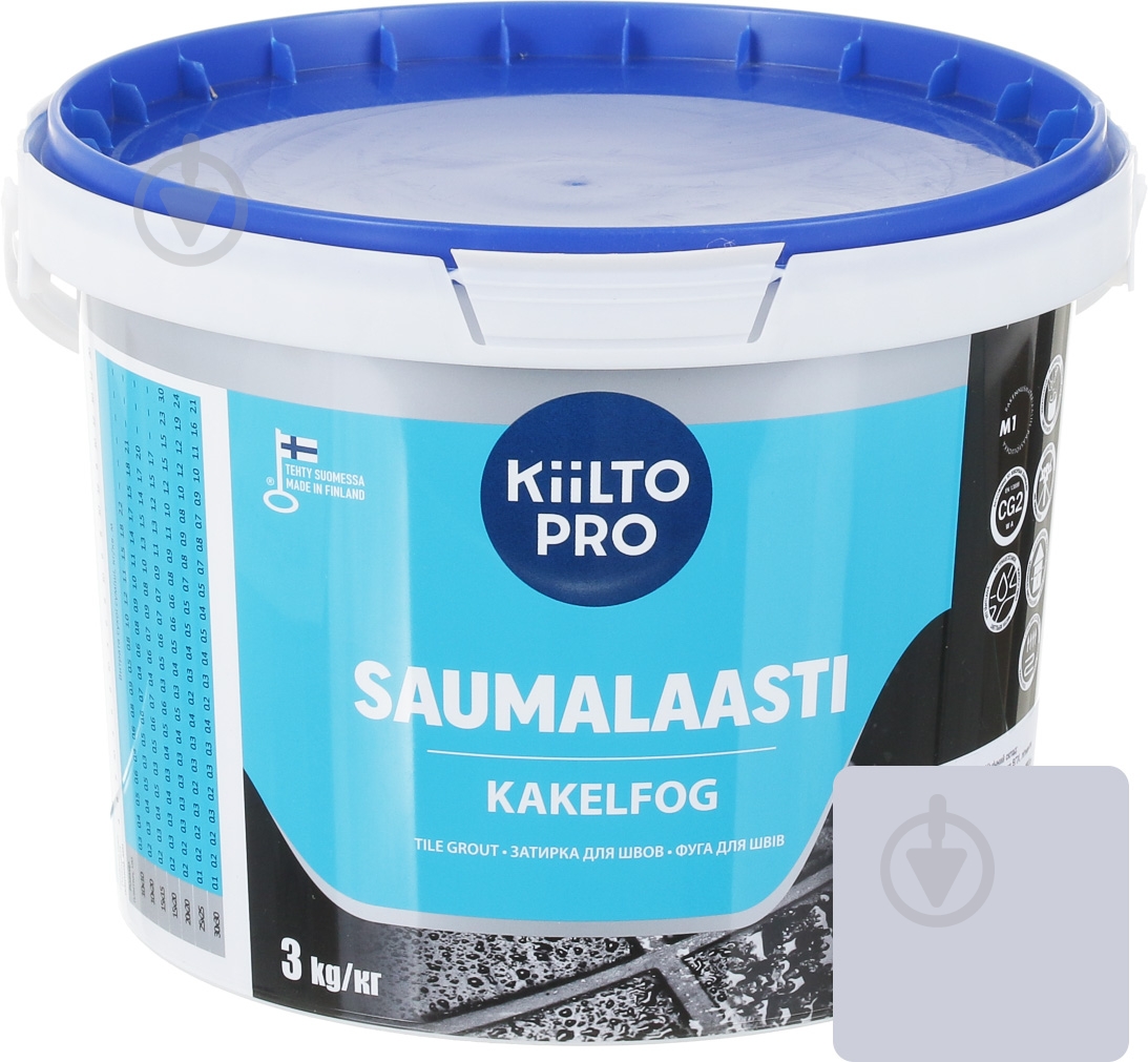 Затирка для плитки Kiilto Saumalaasti, 46 3 кг серебристо-серый - фото 1