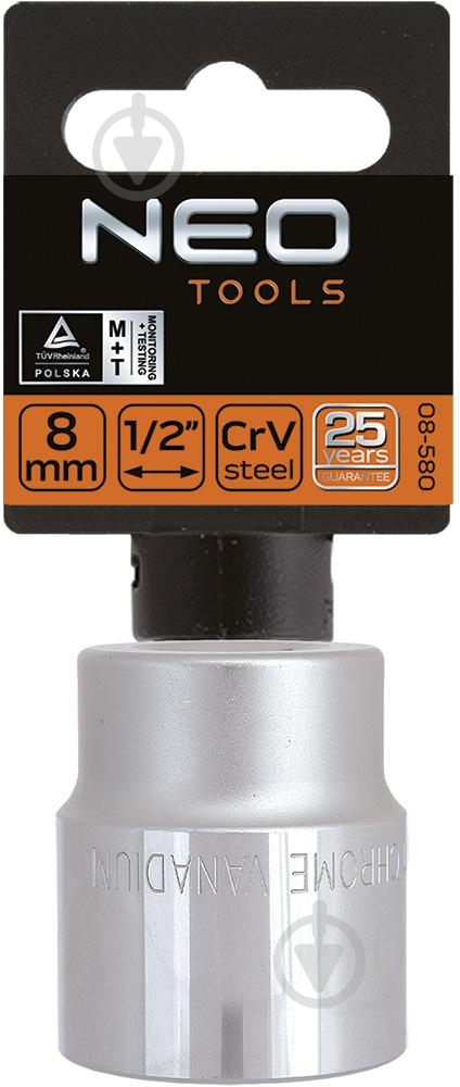 Головка NEO tools 8 мм 08-580 - фото 2