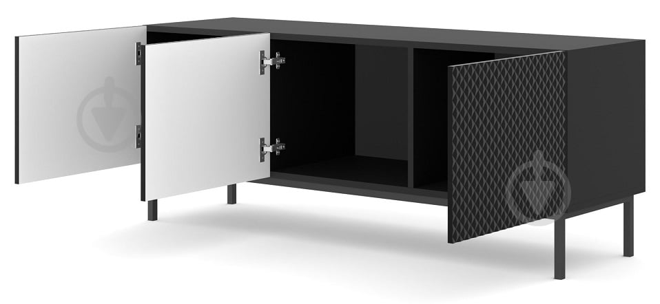 Тумба под ТВ BIM Furniture Ravenna 3д 1500x580x420 мм черный(RAVENNA_C_DIAMOND_MDF_HG_TV_ST) - фото 2