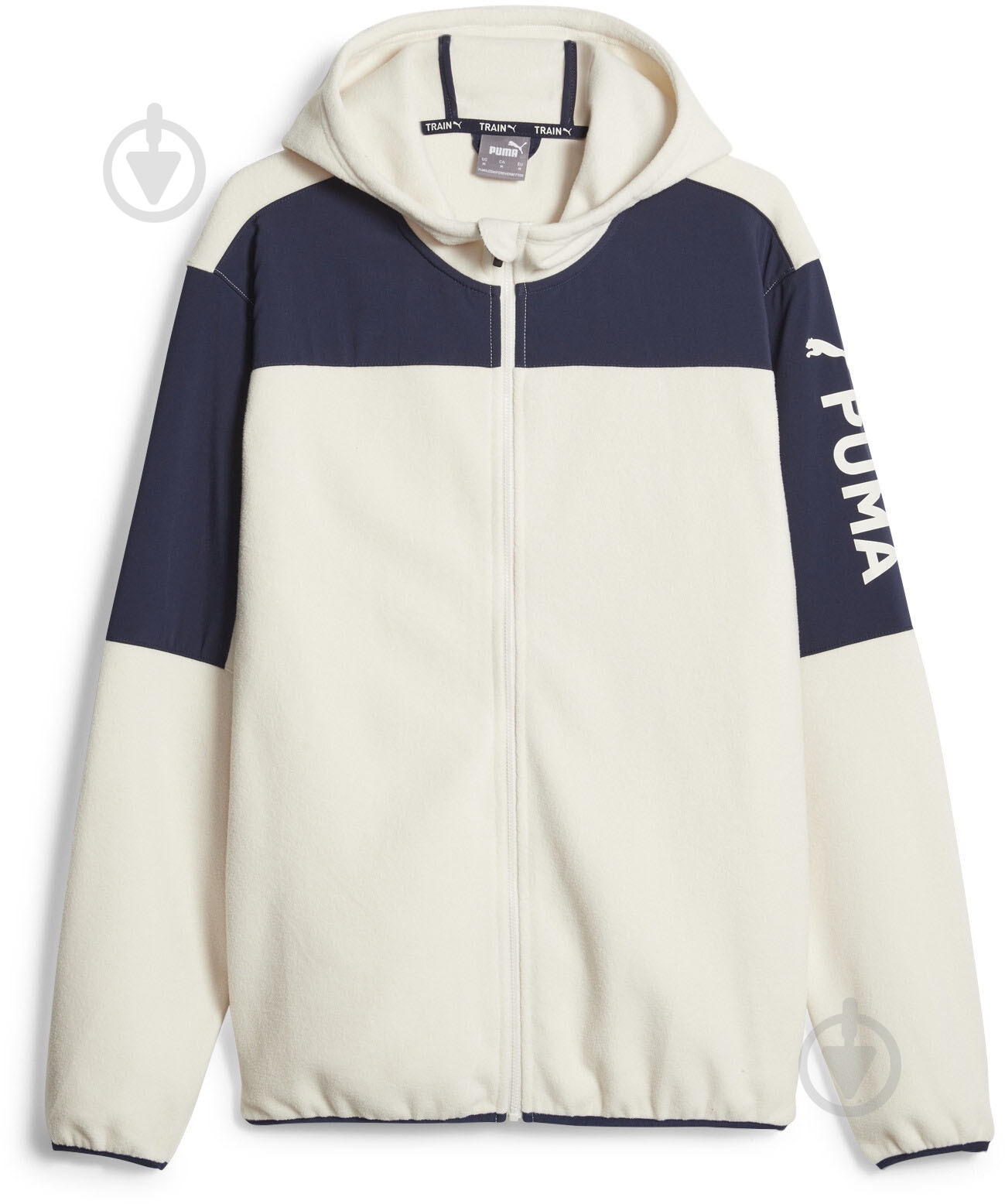 Джемпер Puma PUMA FIT HYBRID POLAR FLEECE/WOVEN JACKET 52389187 р.2XL синий - фото 1