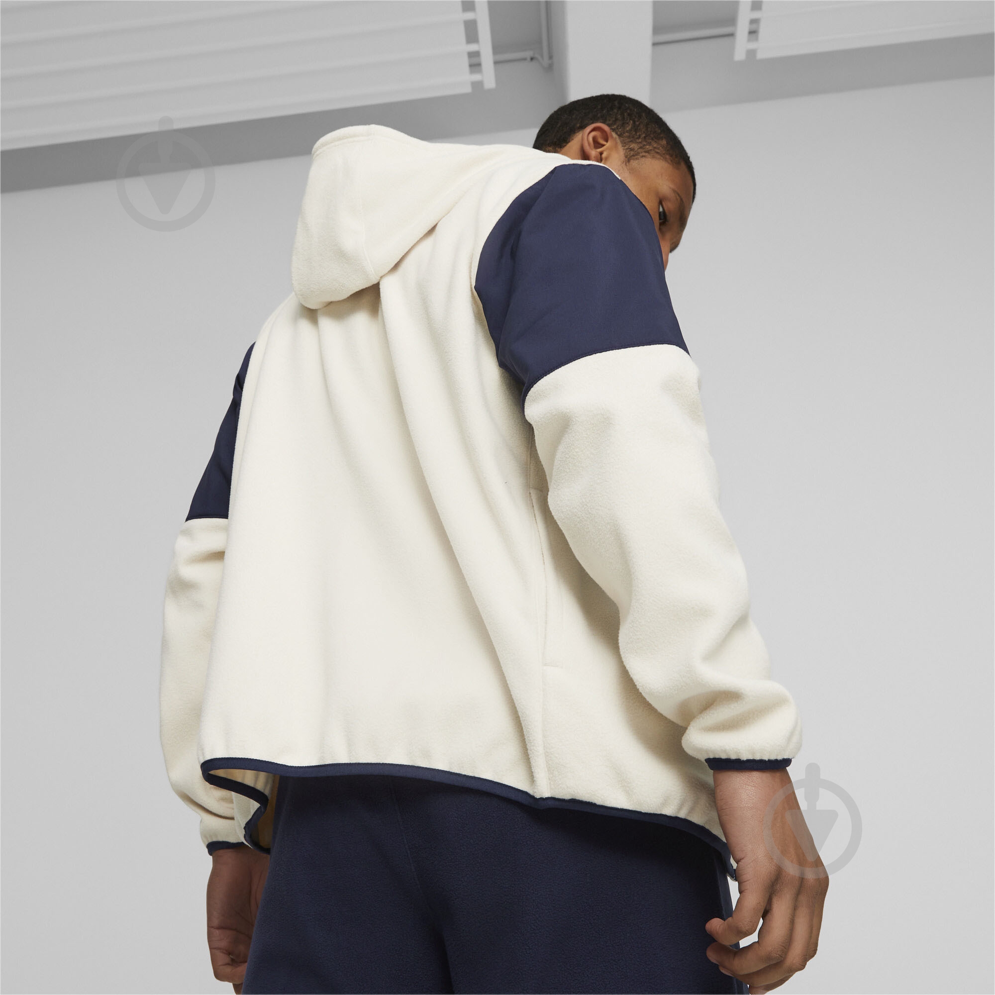 Джемпер Puma PUMA FIT HYBRID POLAR FLEECE/WOVEN JACKET 52389187 р.2XL синий - фото 4