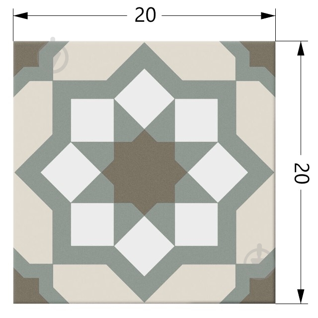 Плитка Cifre Hidra Capri Warm 20x20 - фото 2
