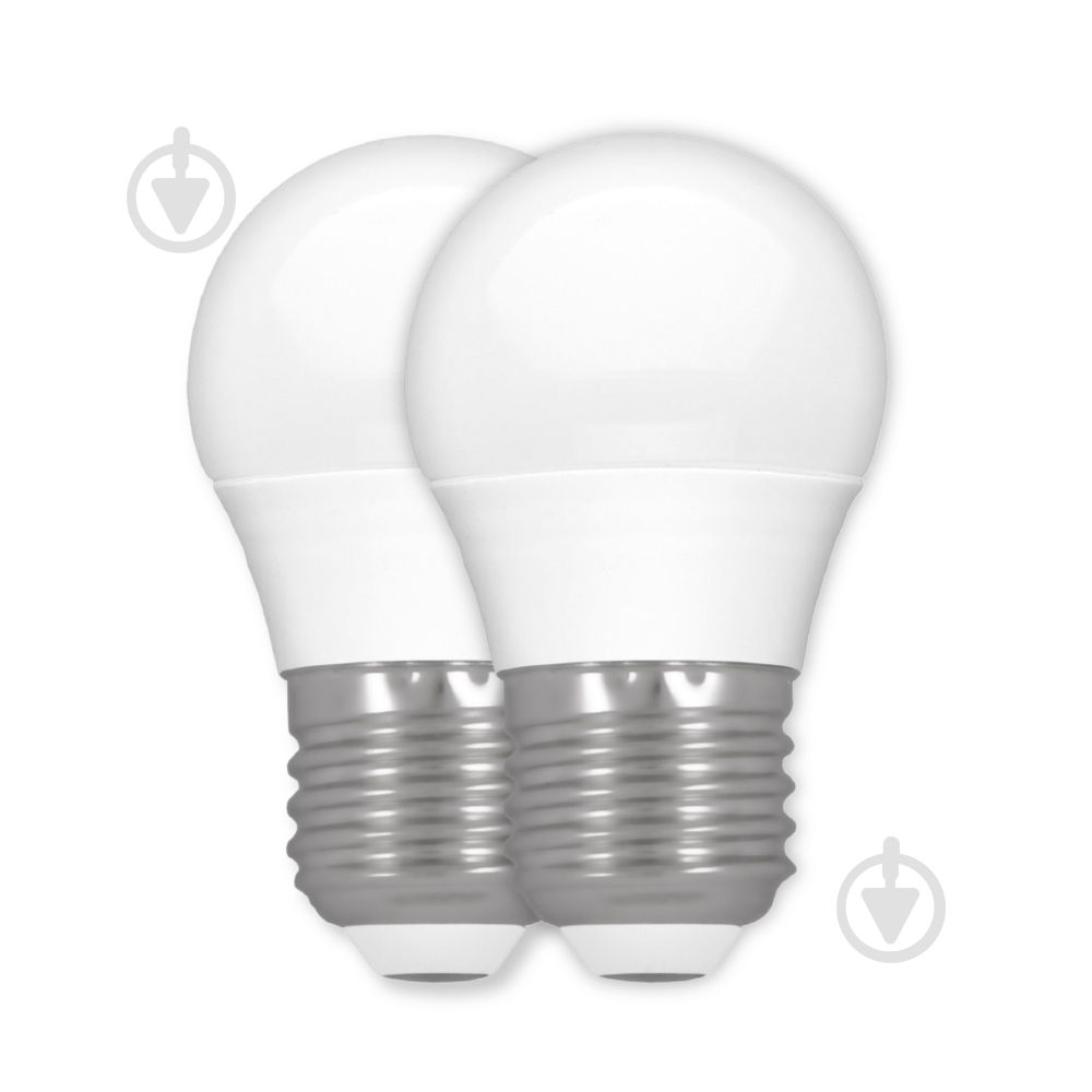 Лампа светодиодная V-WATT 2 шт. 8 Вт G45 E27 220 В 4200 К - фото 1 Лампа светодиодная V-WATT 2 шт. 8 Вт G45 E27 220 В 4200 К - фото 1