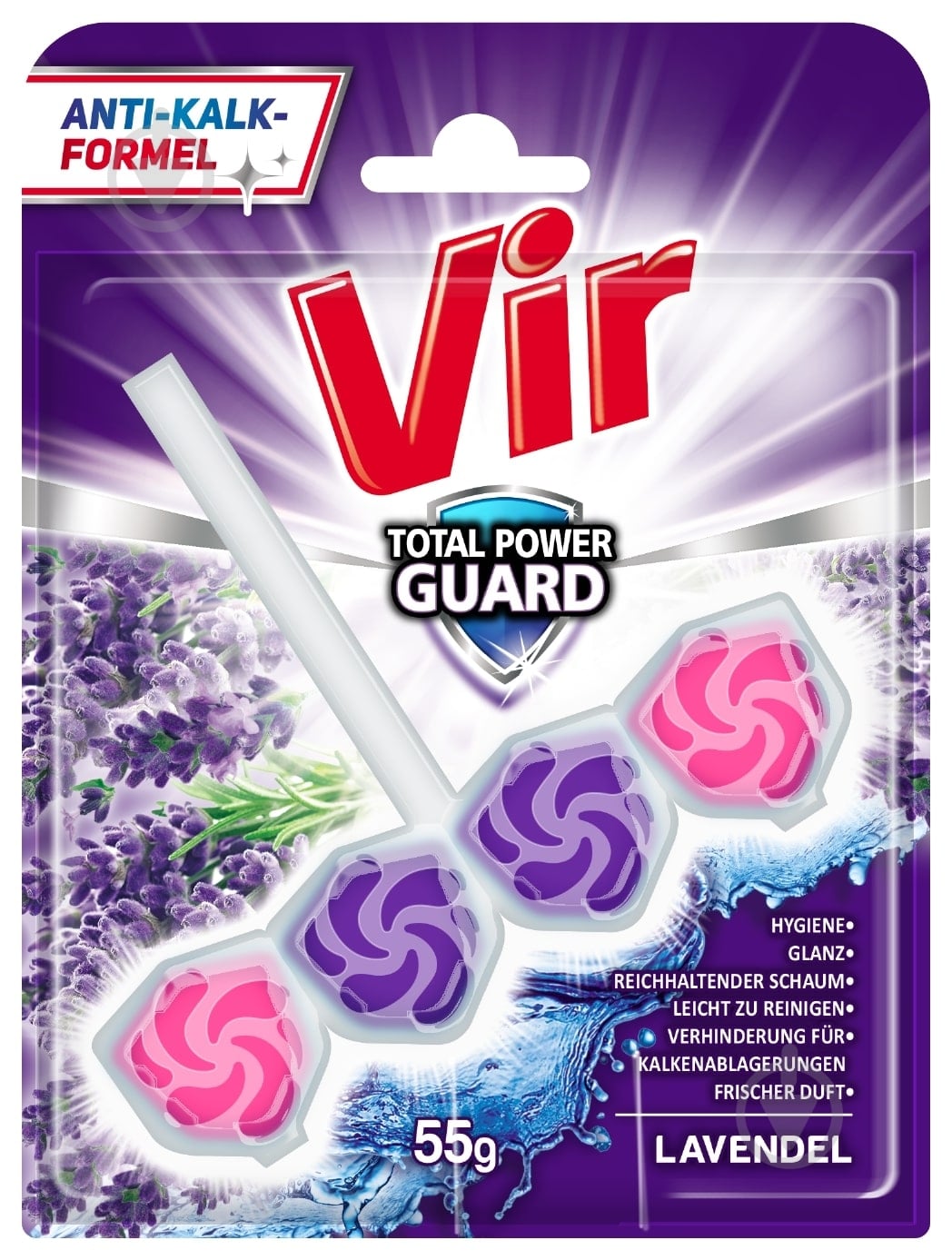 Туалетный блок VIR Total Power Guard Лаванда 55 г - фото 1 Туалетный блок VIR Total Power Guard Лаванда 55 г - фото 1