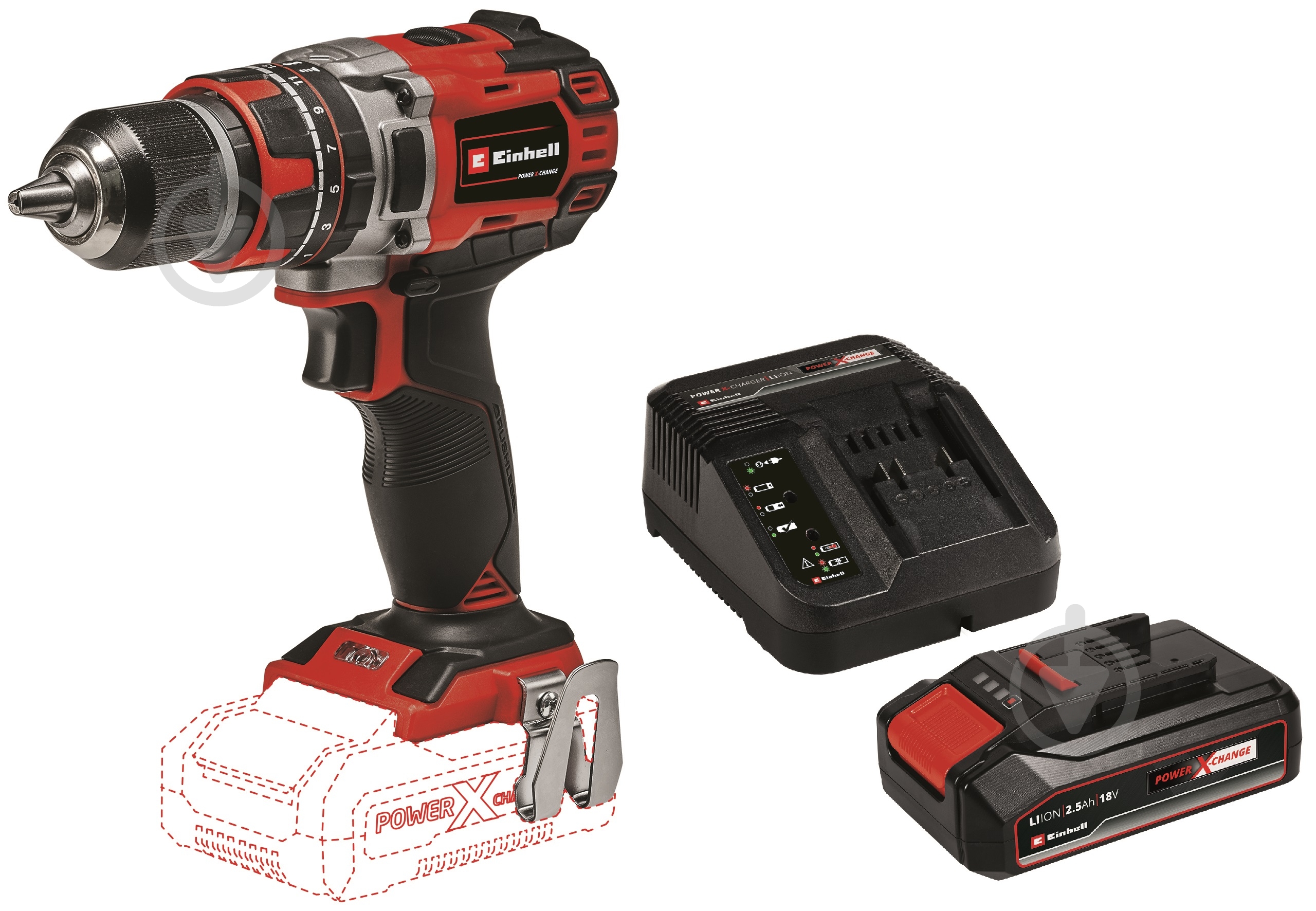 Шуруповерт ударний акумуляторний Einhell TP-CD 18/50 Li-i BL 2.5 Ah 4513942 Set1 - фото 1 Шуруповерт ударний акумуляторний Einhell TP-CD 18/50 Li-i BL 2.5 Ah 4513942 Set1 - фото 1