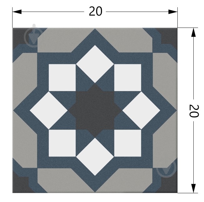 Плитка Cifre Hidra Capri Cold 20x20 - фото 2