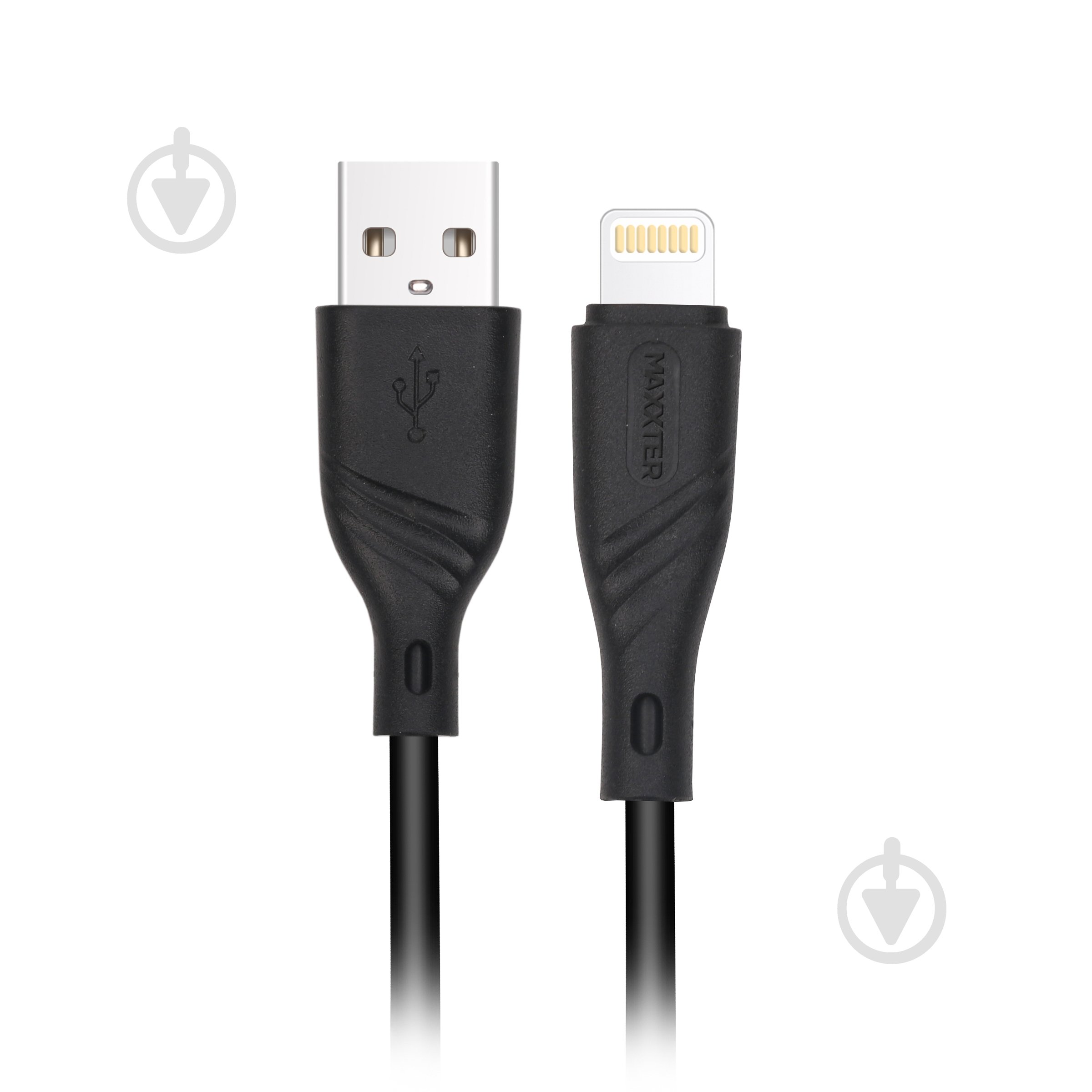 Кабель Maxxter USB 2.0 А-папа/Lightning, 1 м, 2.4А 1 м черный (UB-L-USB-02-1m) - фото 1 Кабель Maxxter USB 2.0 А-папа/Lightning, 1 м, 2.4А 1 м черный (UB-L-USB-02-1m) - фото 1