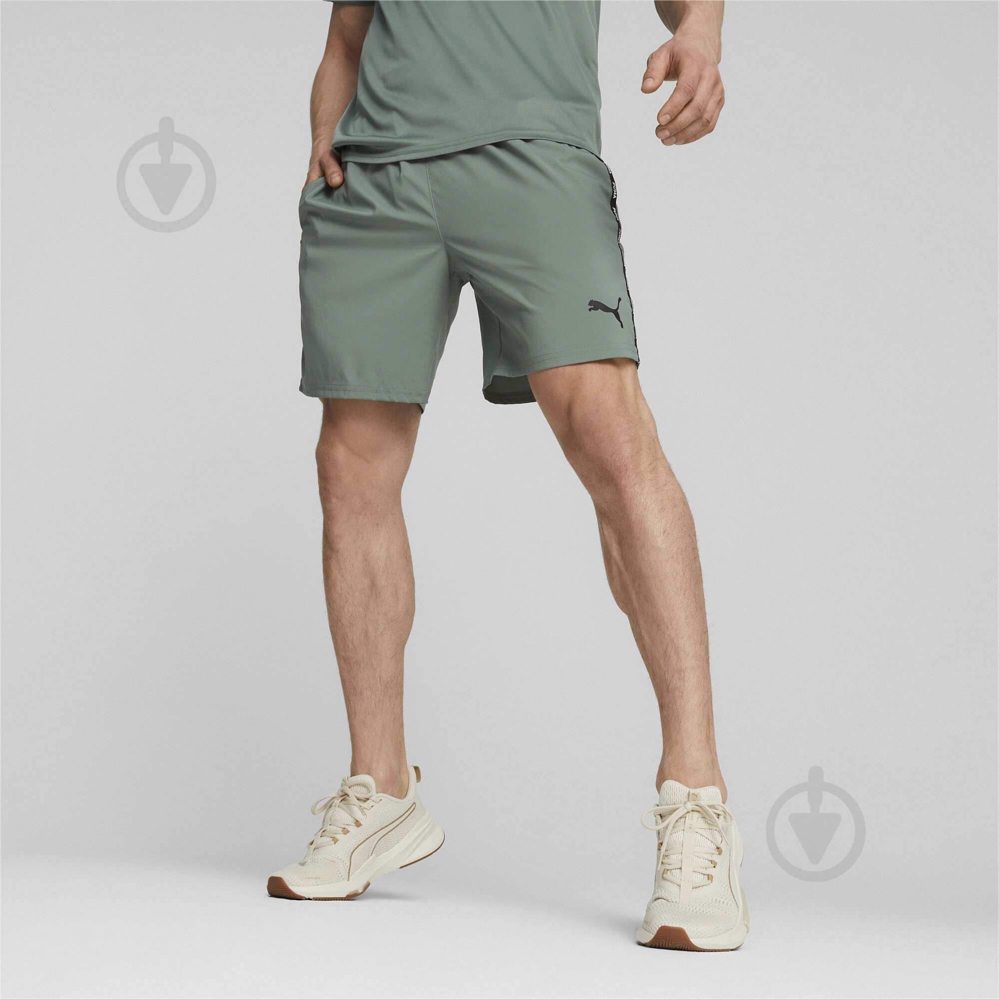 Шорты Puma PUMA FIT TAPED 7" WOVEN SHORT 52417944 р. M зеленый - фото 3