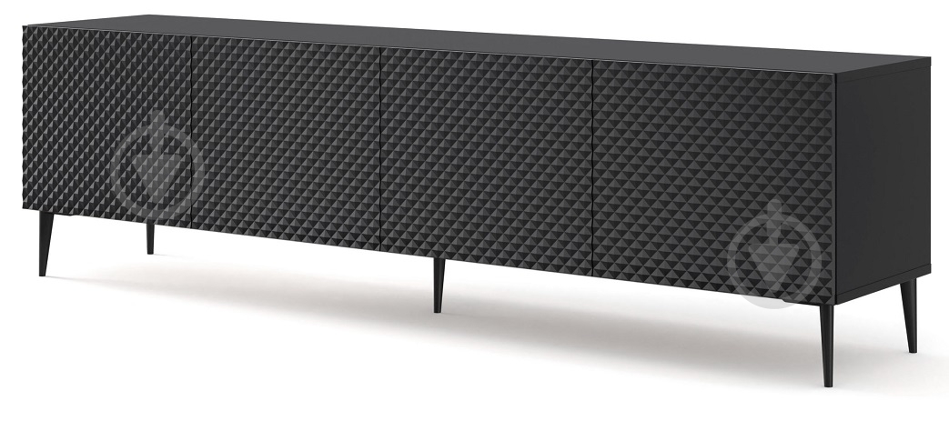 Тумба под ТВ BIM Furniture Ravenna 4д 2000x560x420 мм черный(RAVENNA_C_DIAMOND_MDF_HG_TV_ST) - фото 1 Тумба под ТВ BIM Furniture Ravenna 4д 2000x560x420 мм черный(RAVENNA_C_DIAMOND_MDF_HG_TV_ST) - фото 1