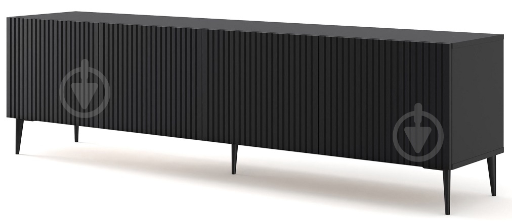 Тумба под ТВ BIM Furniture Ravenna 4д 2000x560x420 мм черный матовый/черный(RAVENNA_B_FOILED_MDF_TV_STAND_) - фото 1