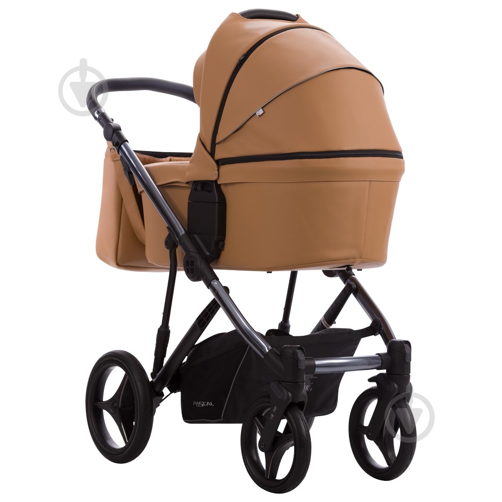 Коляска универсальная 2 в 1 Bebetto PASCAL Premium DARK 03 рыжий - фото 3