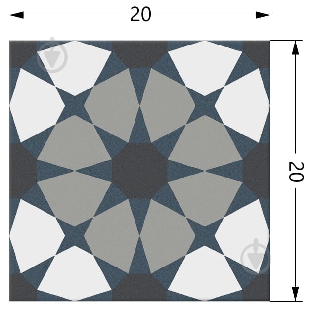 Плитка Cifre Hidra Prisma Cold 20x20 - фото 2