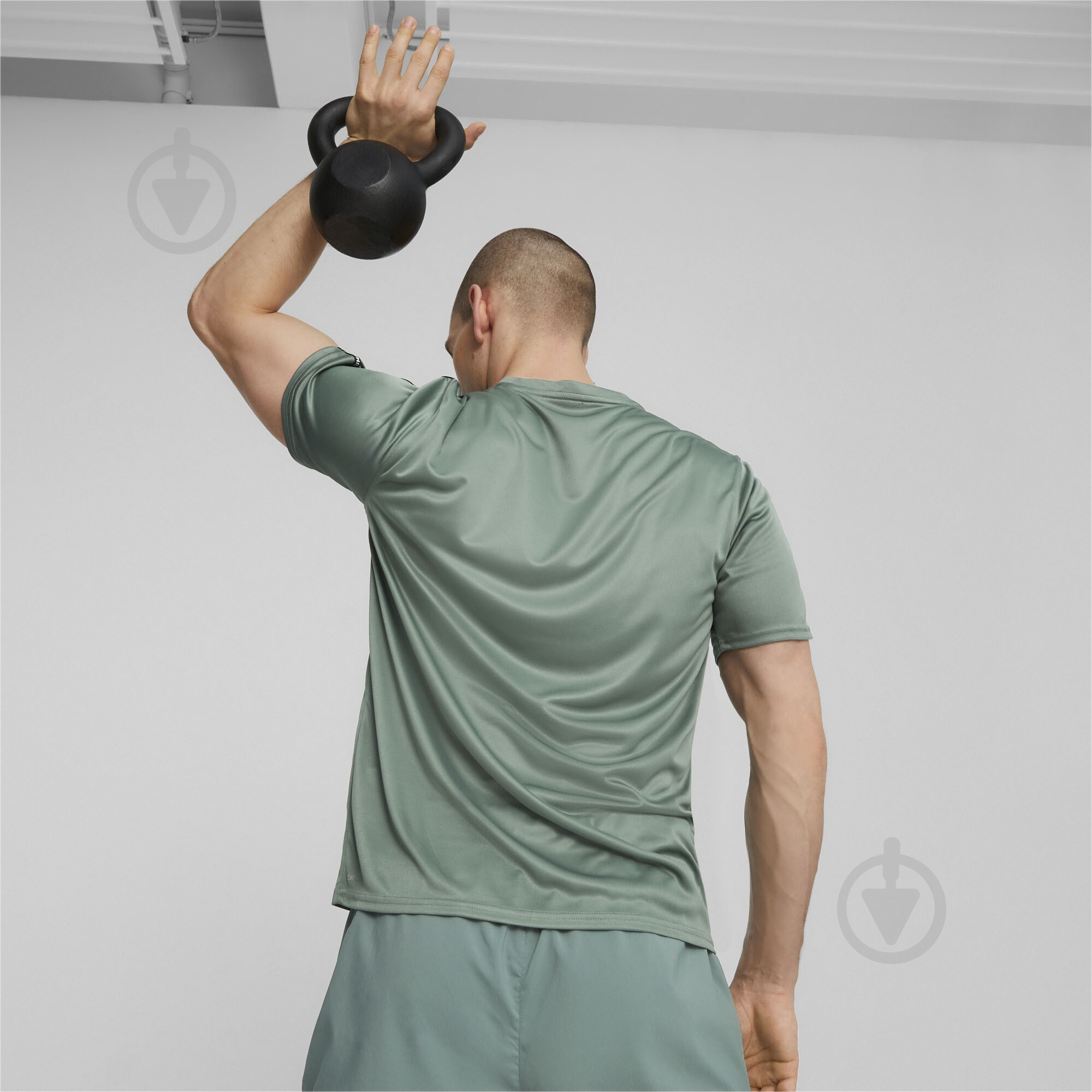 Футболка Puma PUMA FIT TAPED TEE 52418044 р.M зеленый - фото 4