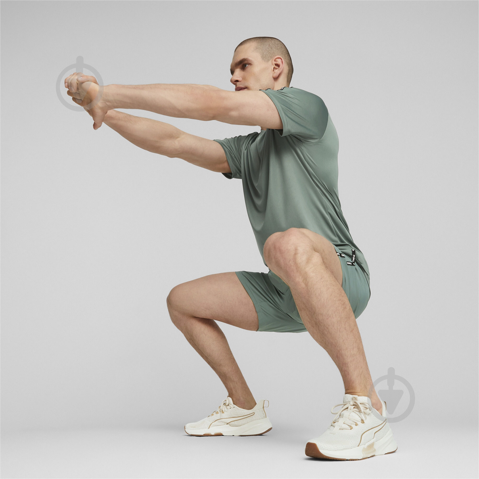 Футболка Puma PUMA FIT TAPED TEE 52418044 р.M зеленый - фото 5