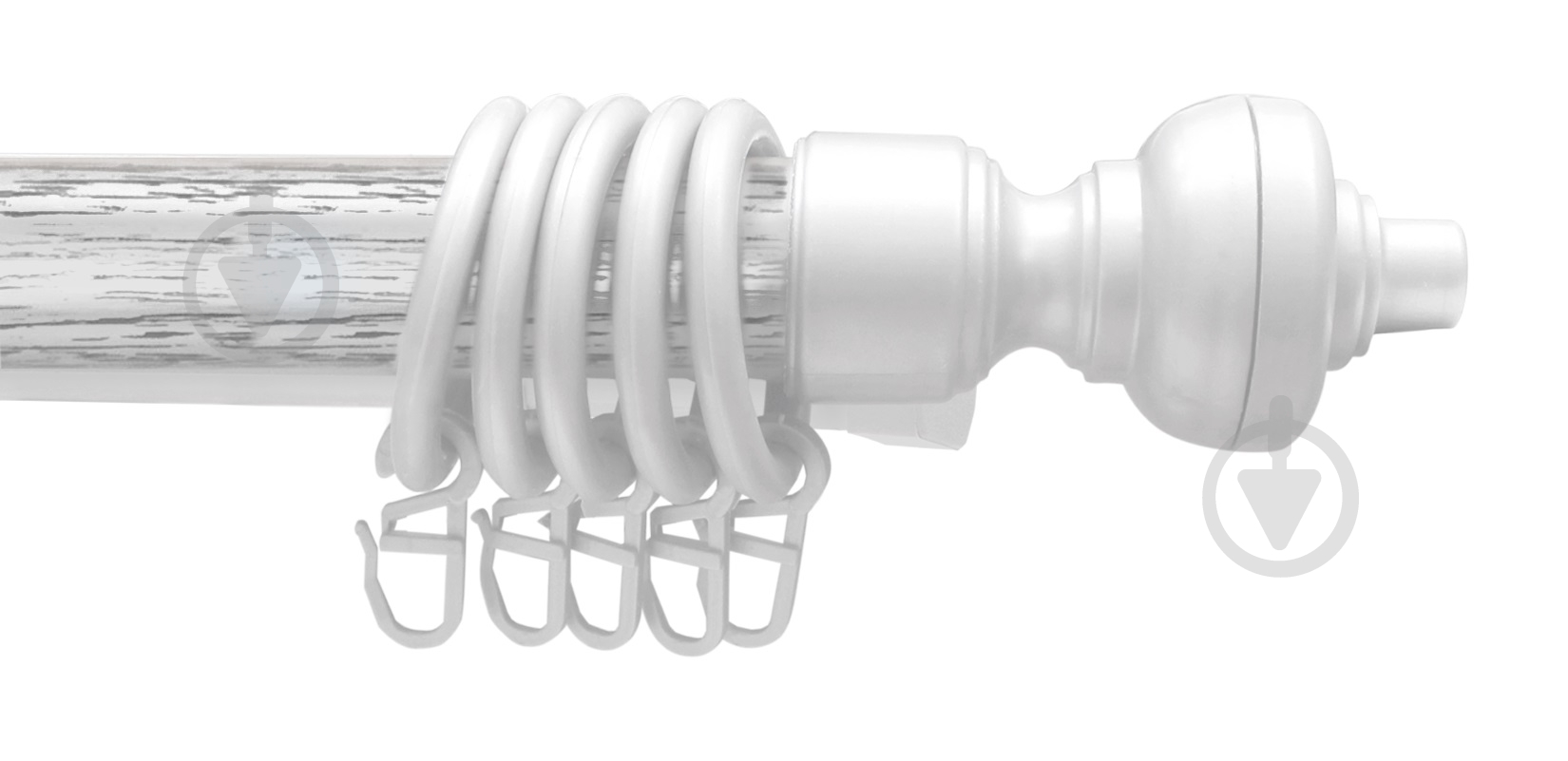 Карниз ОМиС одинарный d28 мм 200 см дуб полярный - фото 1