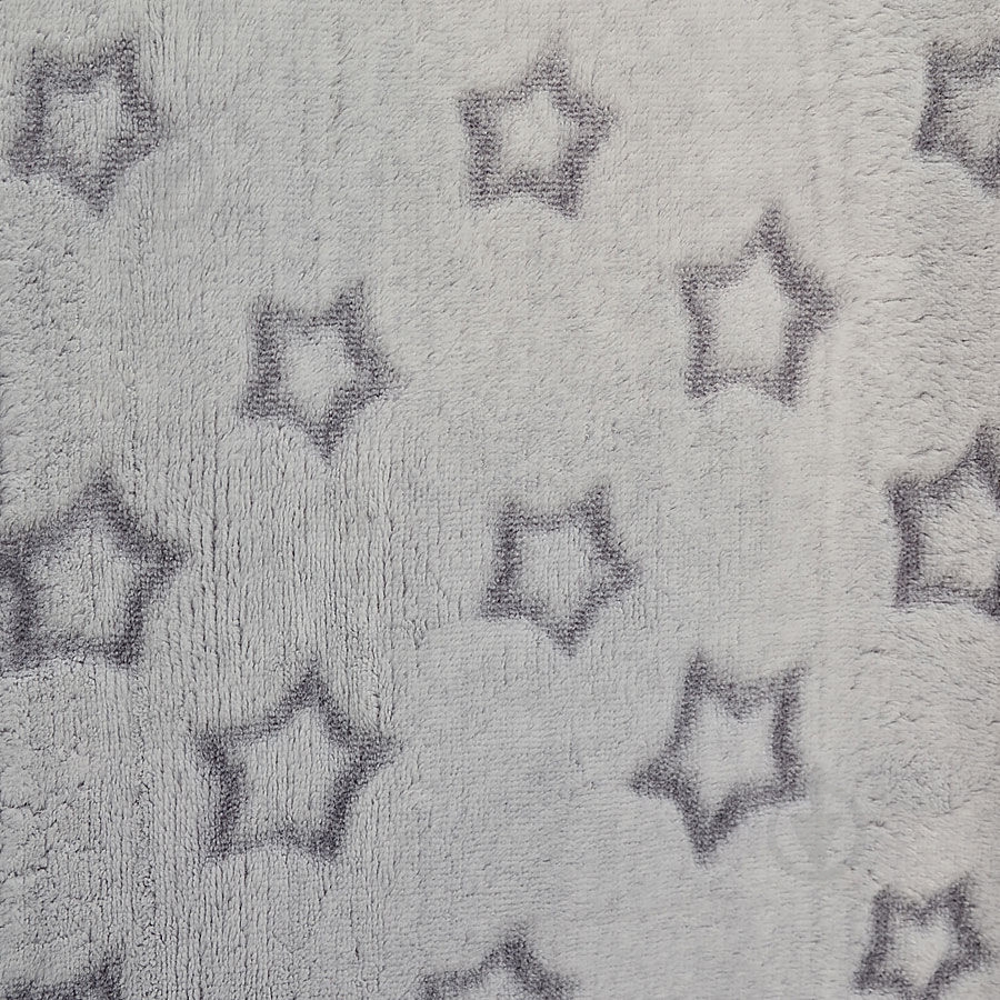 Плед Blanka Звездочки 100*100 см серый велсофт - фото 2