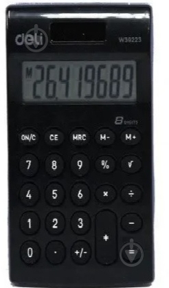 Калькулятор карманный 39223Е Deli - фото 1 Калькулятор карманный 39223Е Deli - фото 1