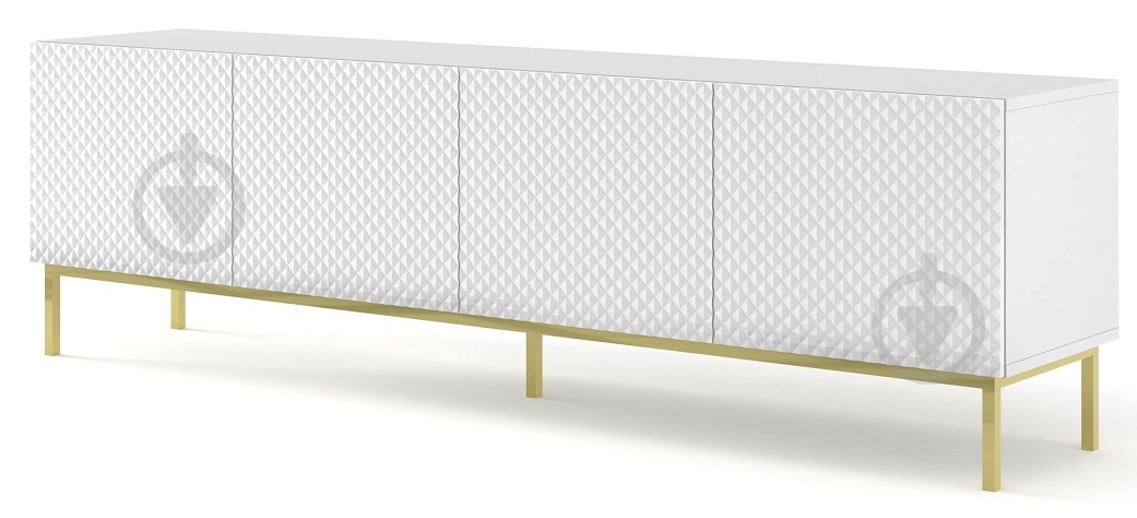 Тумба под ТВ BIM Furniture Ravenna 4д 2000x580x420 мм золотой/белый (RAVENNA_C_DIAMOND_MDF_HG_TV_ST) - фото 1 Тумба под ТВ BIM Furniture Ravenna 4д 2000x580x420 мм золотой/белый (RAVENNA_C_DIAMOND_MDF_HG_TV_ST) - фото 1