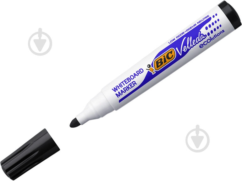 Маркер для белой доски BIC Velleda 1.5 мм черный - фото 1 Маркер для белой доски BIC Velleda 1.5 мм черный - фото 1