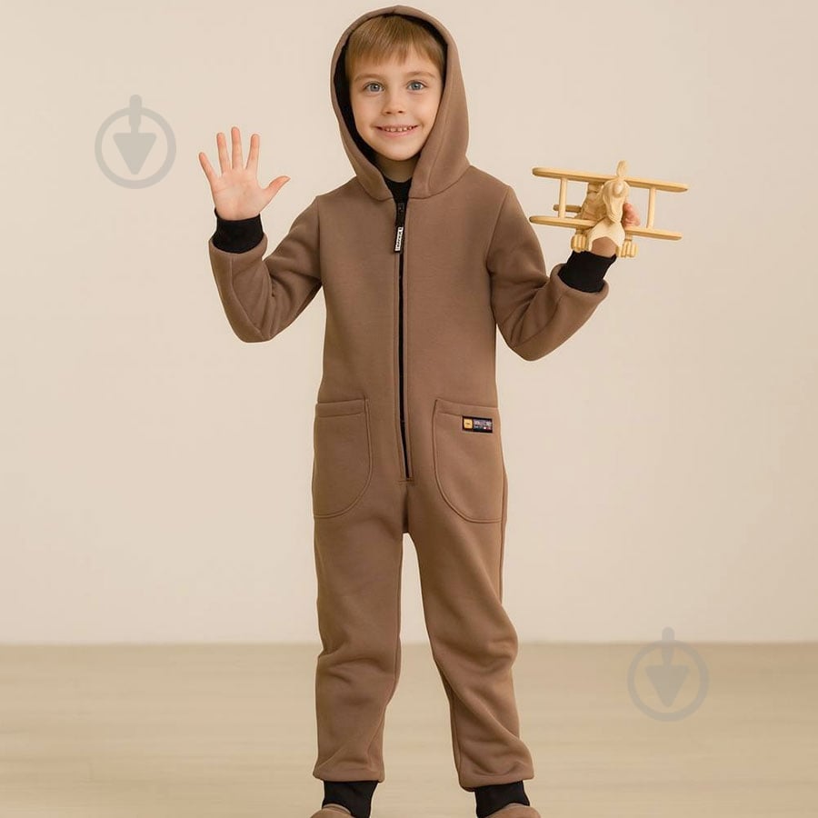 Ромпер унисекс Blanka р.116-122 коричневый 110829 - фото 1