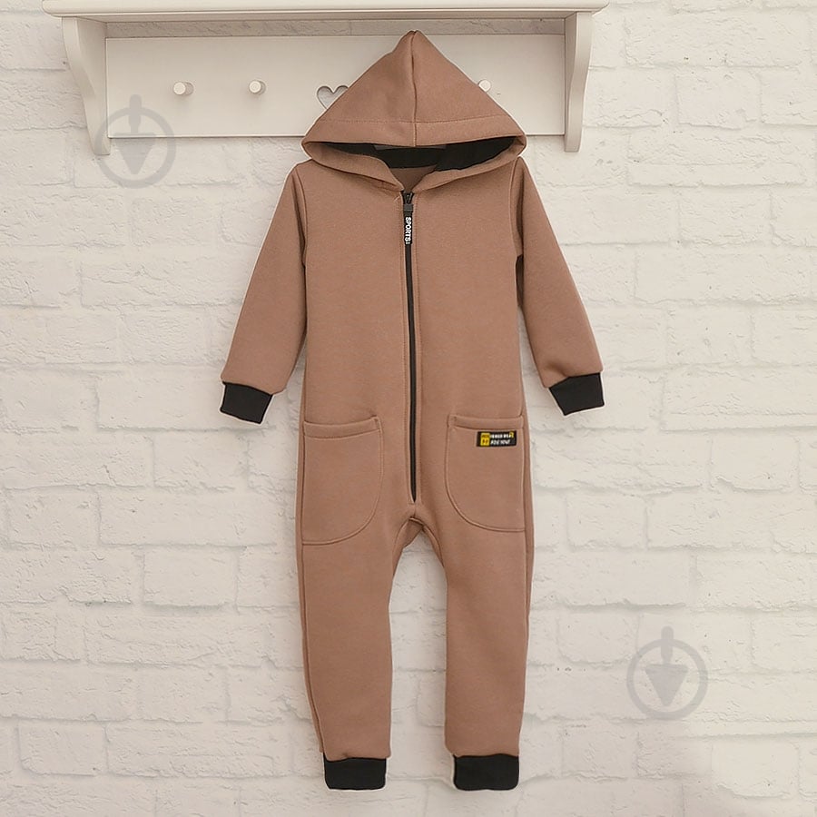 Ромпер унисекс Blanka р.116-122 коричневый 110829 - фото 2