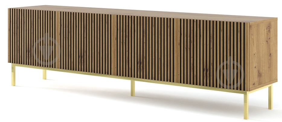 Тумба под ТВ BIM Furniture Ravenna 4д 2000x580x420 мм дуб артизан/золотой(RAVENNA_F_PAINTED_MDF_TV_STAND) - фото 1 Тумба под ТВ BIM Furniture Ravenna 4д 2000x580x420 мм дуб артизан/золотой(RAVENNA_F_PAINTED_MDF_TV_STAND) - фото 1