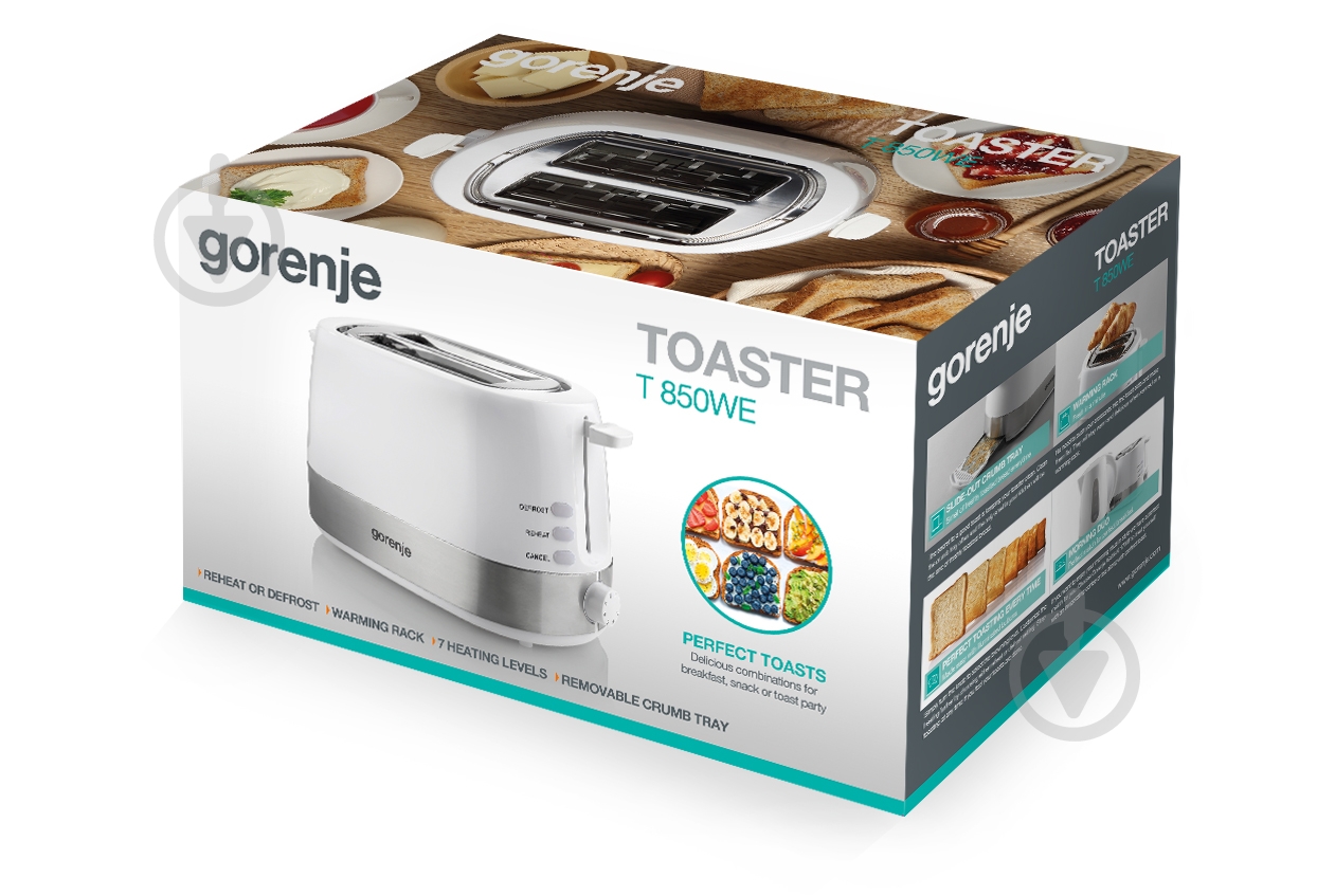 Тостер Gorenje T850WE white - фото 3 Тостер Gorenje T850WE white - фото 3