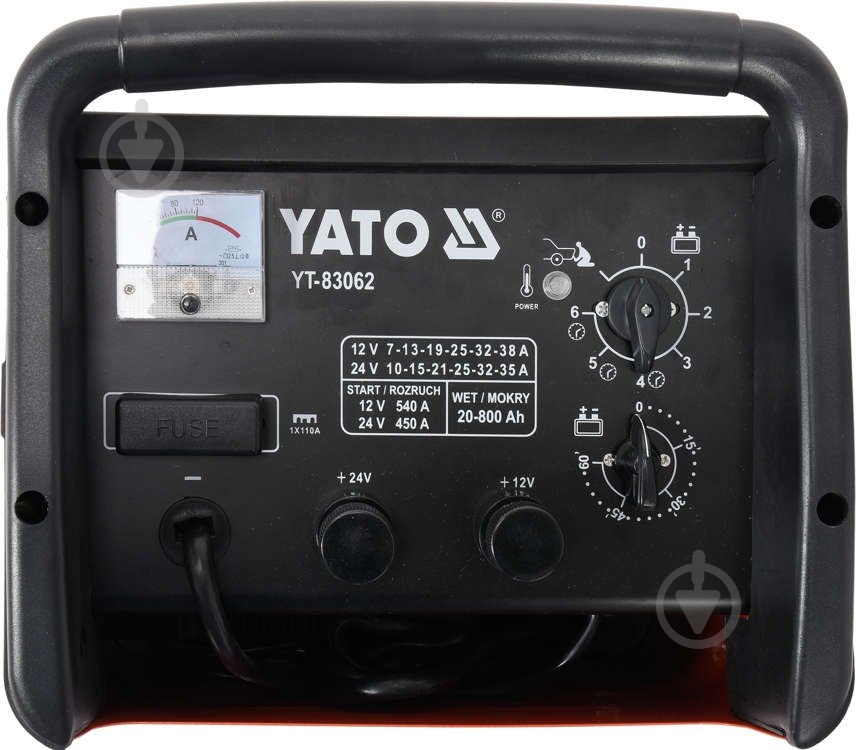 Пускозарядное устройство трансформаторное YATO 35 А 800 А/год (YT-83062) - фото 2 Пускозарядное устройство трансформаторное YATO 35 А 800 А/год (YT-83062) - фото 2