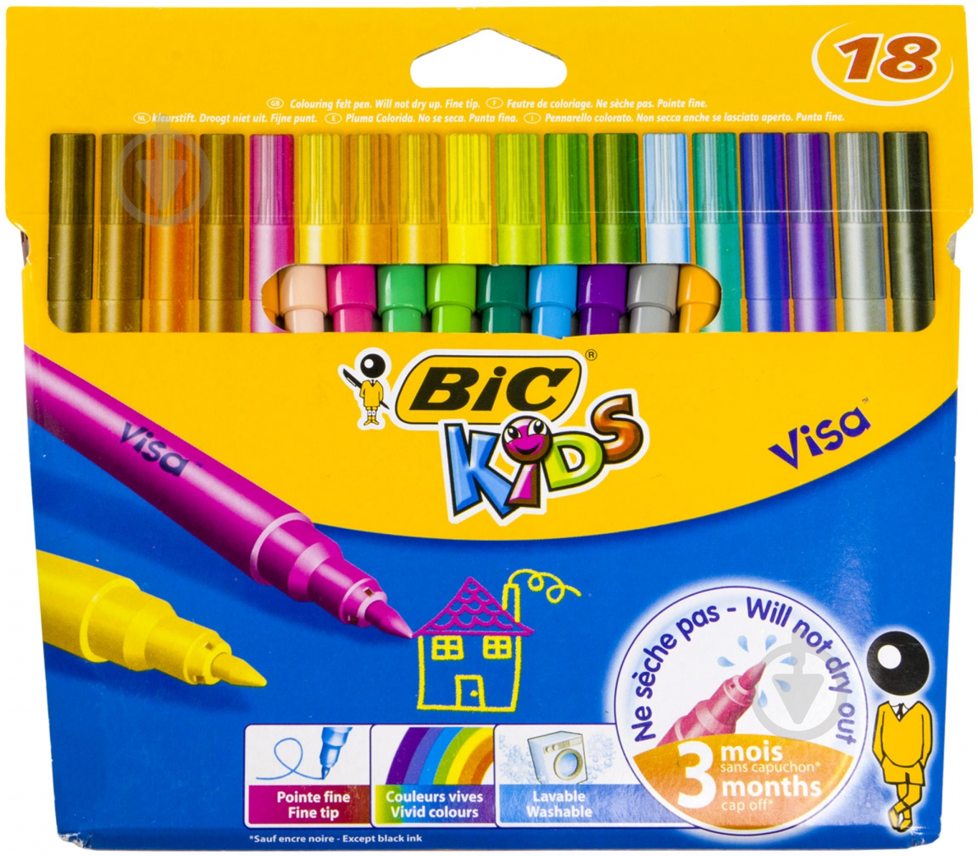 Фломастери Visa 880 18 шт BIC - фото 1