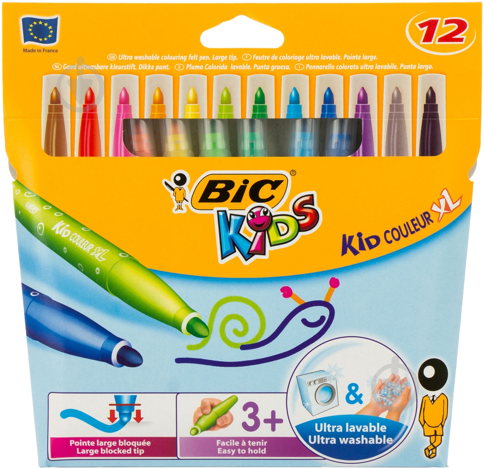 Фломастеры КИД КУЛЕР XL 12 шт BIC - фото 1 Фломастеры КИД КУЛЕР XL 12 шт BIC - фото 1