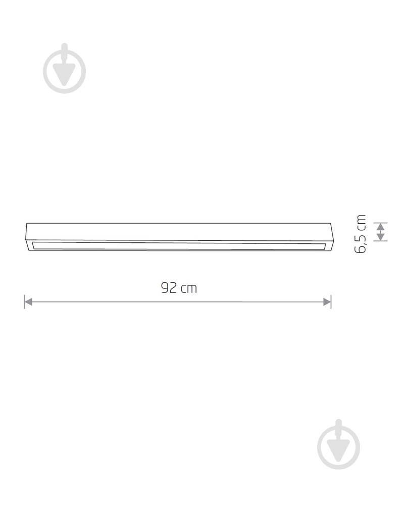 Бра Nowodvorski Straight Ceiling Led 1x16 Вт белый 7558 - фото 2