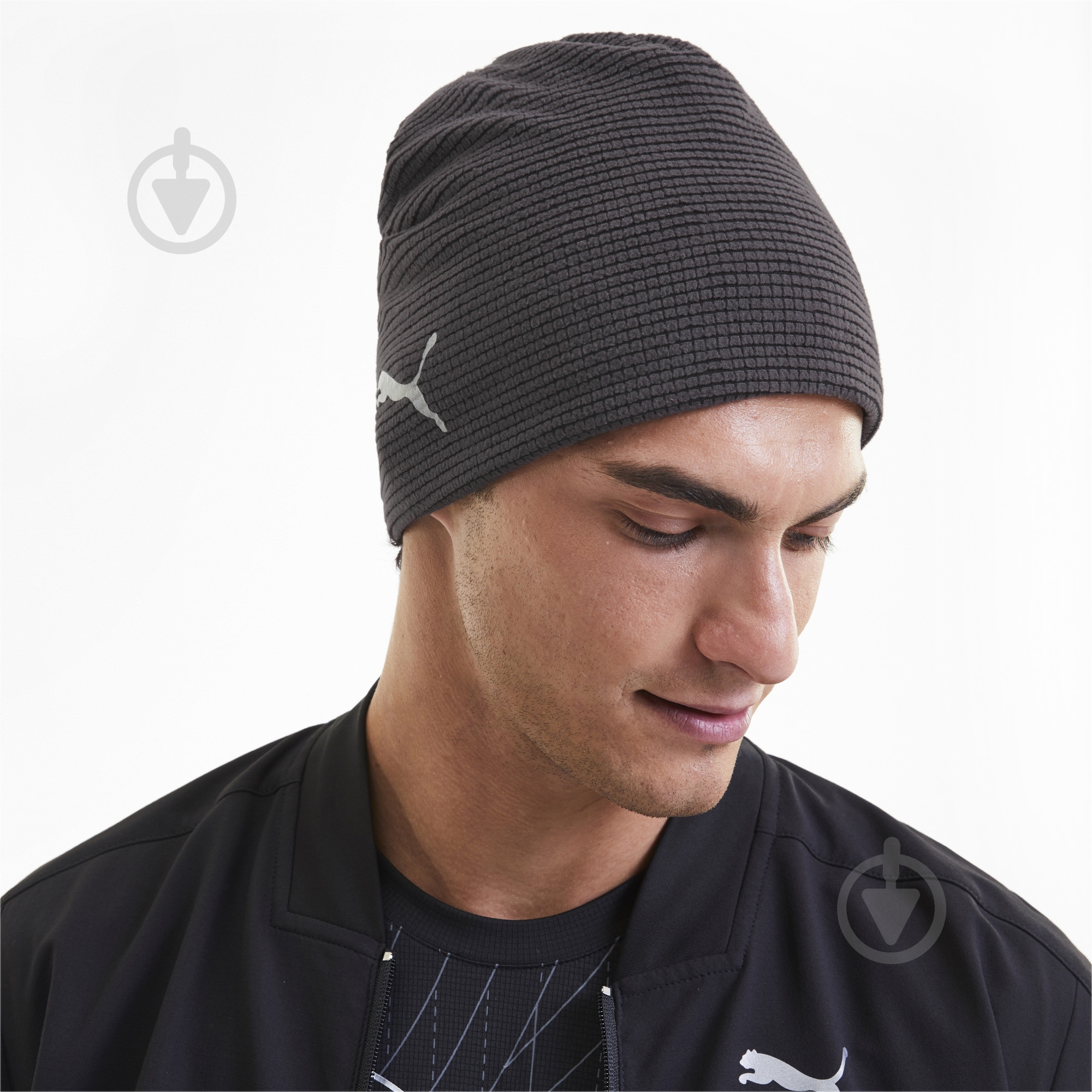 Шапка Puma Warm Running Beanie 02285801 р.one size черный - фото 3 Шапка Puma Warm Running Beanie 02285801 р.one size черный - фото 3