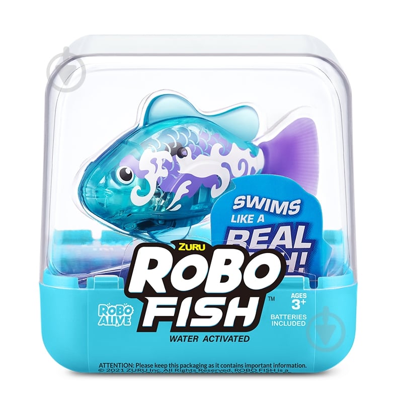 Игрушка интерактивная ROBO ALIVE S3 Роборыбка (голубая) 7191-3 - фото 1