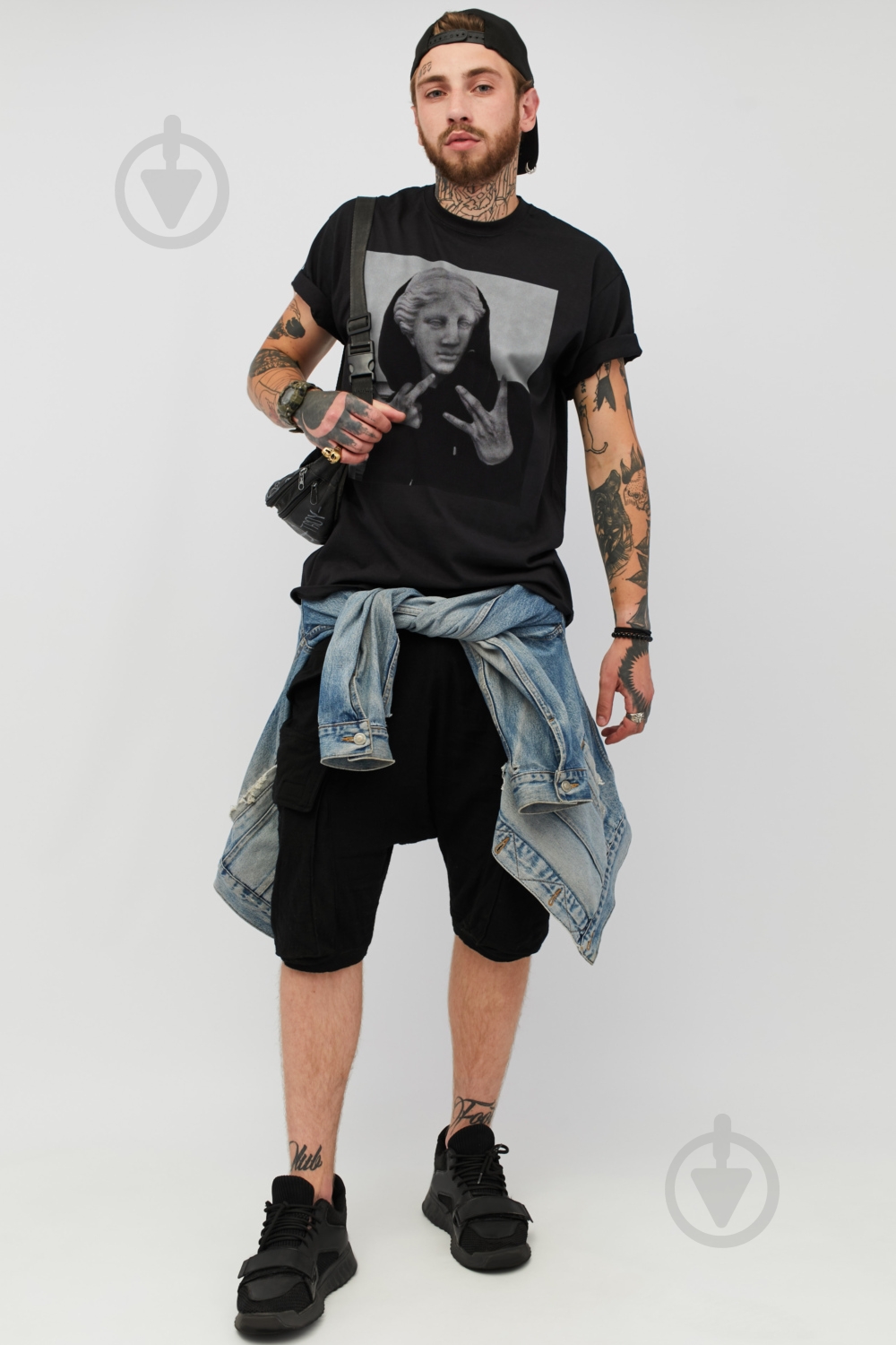 Футболка YAPPI MB2265 р.M черный - фото 2