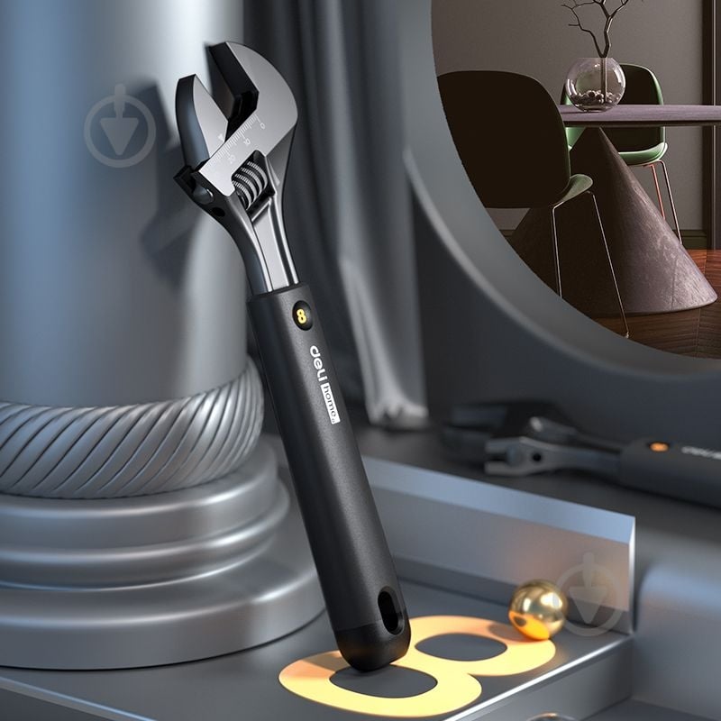 Ключ розвідний Deli EHT1508 - фото 3