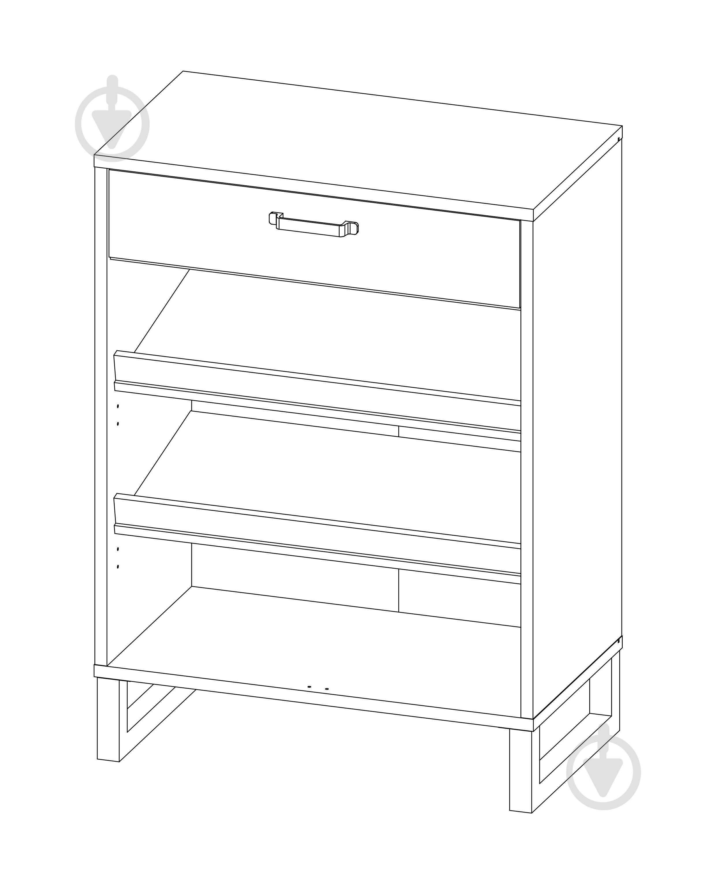 Комод SOKME 2Д/1Ш - фото 2