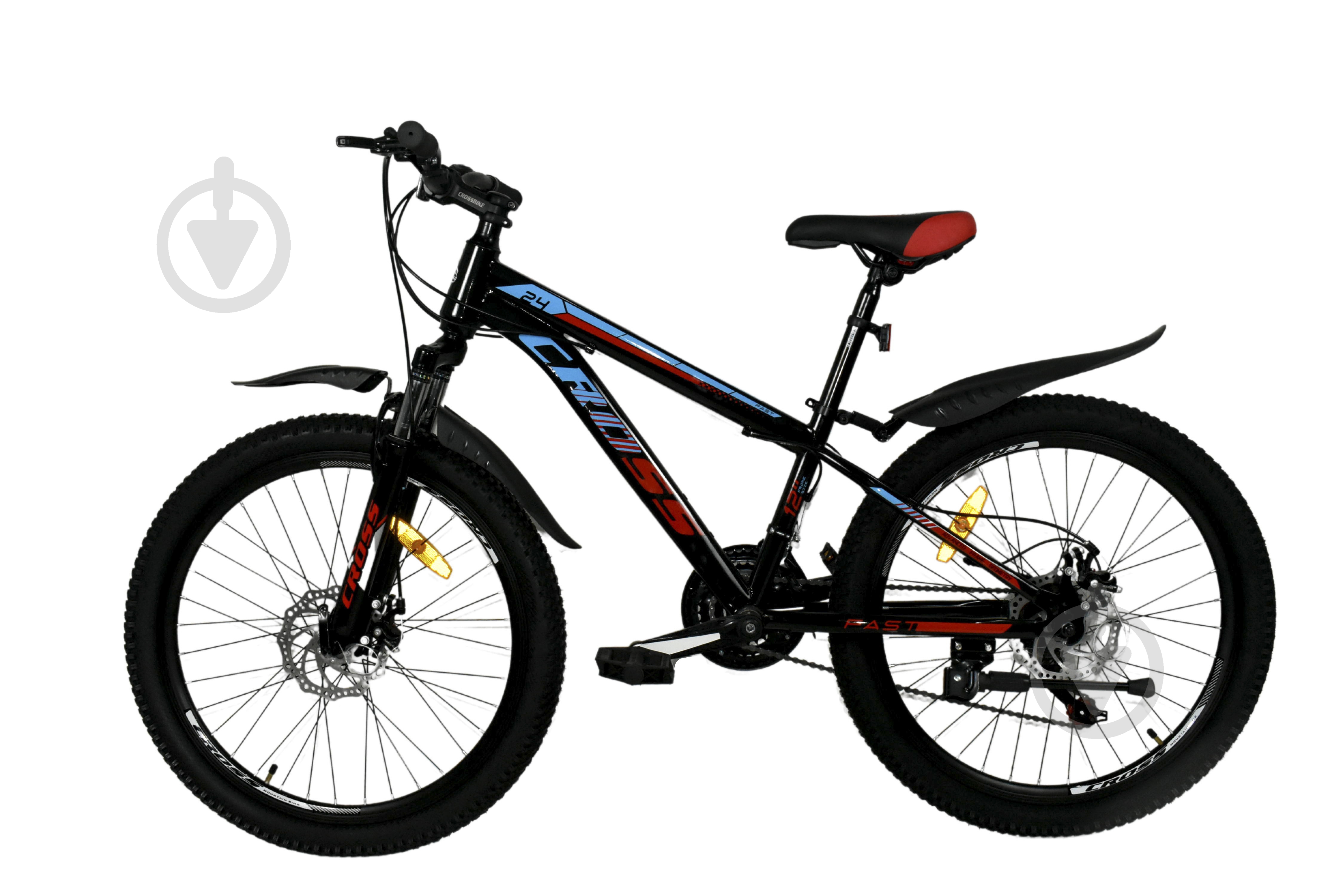 Велосипед Cross 26" 13"(33 см) Fast 26CJS-004676 сине-красный - фото 2